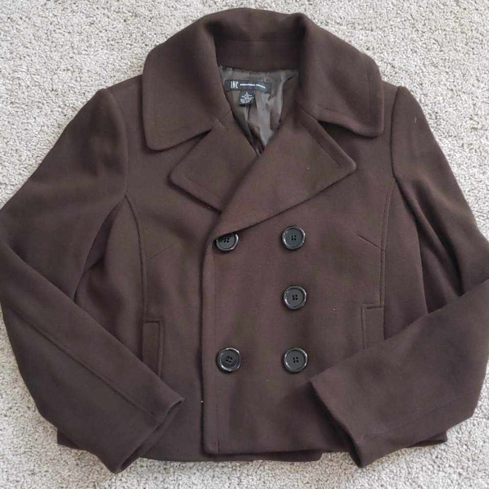 INC Brown Pea Coat